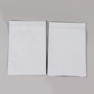 5.75" x 8.25" White MylarFoil Pouch with Tamper Evident ZipSeal