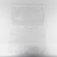 single transparent zippper pouch with widened zip