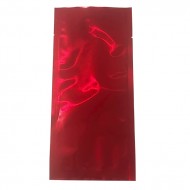 empty red foil long pouch