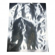 empty silver mylar foil 3-side seal pouches