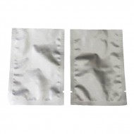 empty silver mylar foil 3-side seal pouches