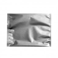 12" x 9" O.D. Silver MylarFoil Pouch with Fold Over Bottom and Tear Notch