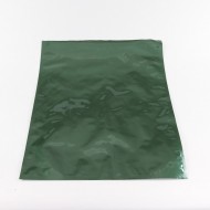 single large shiny green mylarfoil heat seal bag for preservation