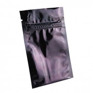 3.5" x 5.375" Purple Noir Open Zipper End Flat Pouch