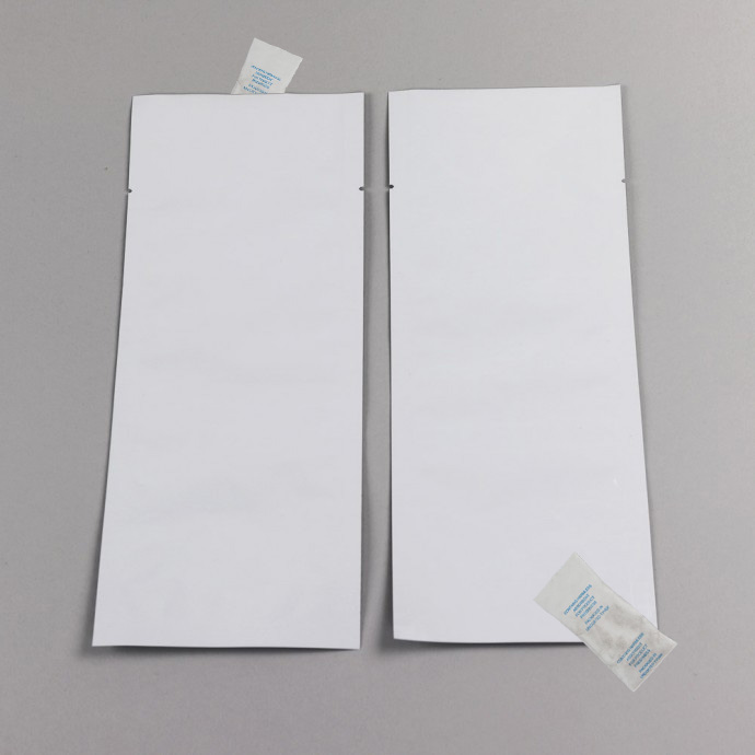 white mylar foil pouches