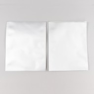 two silver foil heavy duty small pouches with loading lip