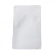 5.125" x 7.5" O.D. PAKDRY7500W White Fold Over Bottom Pouch with Tear Notch  (1000/case) - P75CW05125075FOBRC