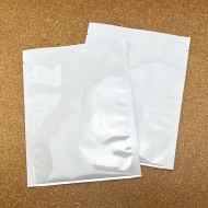 White Mylar Pouch with load lip and tear notch