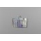 3.0" x 2.0" O.D. Striped Holographic 3 Side Seal Pouch Open on the zipper end (1,000/case) - 03UHGM02OZE