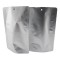 bottom gusset stands stable even empty dual silver hot fill ready pouches with precut hang holes