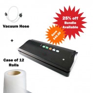 All Black CounterMate Starter Vacuum Sealer with colorful buttons