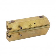 gold brass metal blocks with mounting points