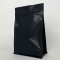 5.5" x 2.75" x 8.25" PAKVF4 Matte Black Side Gusset Flat Bottom Pouch (1,000/case) - 8SS055MFMB0275SG0825