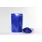 4" x 6.41" x 2.25" Blue Mylar Foil Stand Up Pouch With Rounded Corners (1,000/case) - ABL02ZRC