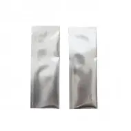 two silver foil fold over side pouches