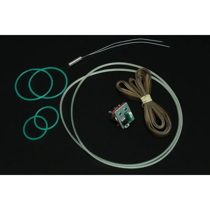 parts on black background