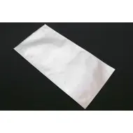 single empty white foil PET 3-side seal pouch