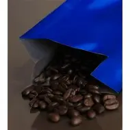 6-10 Ounce Blue MylarFoil Coffee Bag Without Valve