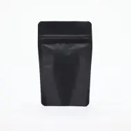 black high barrier zipper pouch on white background