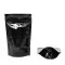 4" x 6.41" x 2.25" Black Mylar Foil Stand Up Pouch
