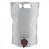 SP15LBPMW - 1.5L white barrelpak with vitop fitment for sporting and travel SP15LBPMW - matte white liquid barrel shaped pouch with pour spout