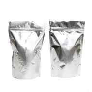 two silver stand pouches with zipseal