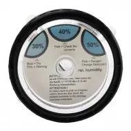 Humonitor humidity indicating window piece