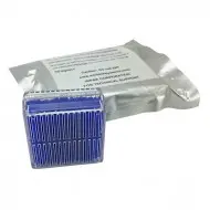dribox clear plastic container holding blue indicating silica gel beads