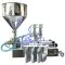 dual pump filler with sliding filler head platform and hopper