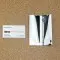 Silver Fin Seal pouch next to business card