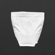 11" x 11" x 5.75" OD White Stand Up Pouch with ZipSeal™ and Tear Notch (250/case)