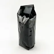 1 lb black coffee bag with valve