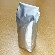 1 lb silver coffee bag with valve