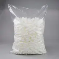 nylon bag filled with Styrofoam peanuts