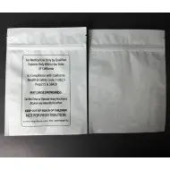 6" x 8" OD PAKVF4W White 420 Printed Pouch