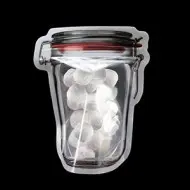 printed jar image pouch in blackness