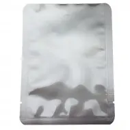 silver high temp 3 side seal pouch with rounded corners