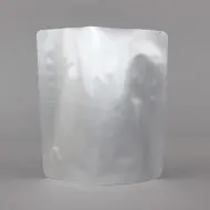 6.68" x 7.5" x 3.0" Stand up pouch with 2 sets of tear notches