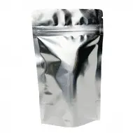 4" x 6.41" x 2.25" Silver Mylar Foil Stand Up Pouch