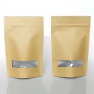 5” x 8” x 2.5” OD Kraft Mylar Foil Stand Up Pouch