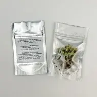 3.125" x 5.0" x 1.0" Clear/Silver Stand Up Pouch