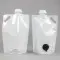 white barrelpak liquid pouch with top cap unscrewed