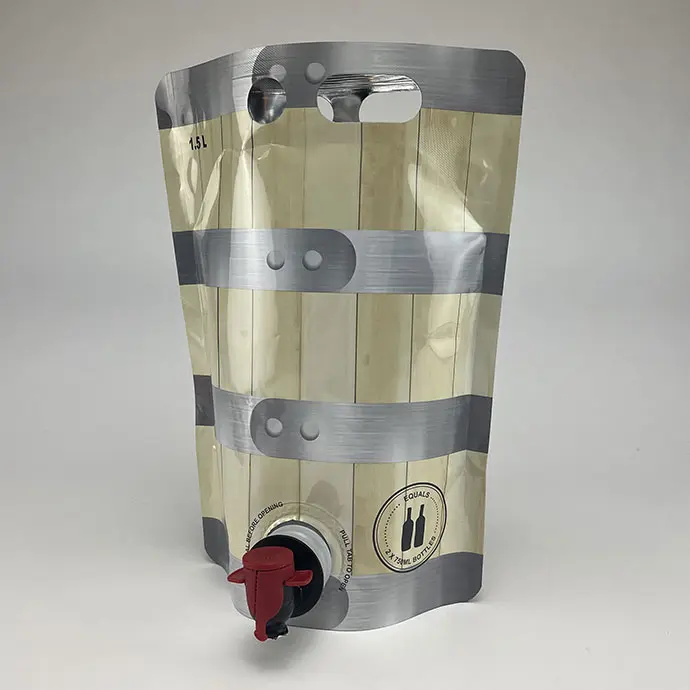 barrel printed spout pouch