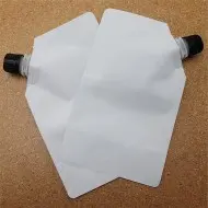 4.75" x 7.75" x 3.25" OD White SpoutPak Stand Up Pouch