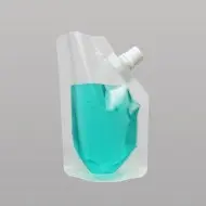 4.25" x 6” x 2.625" Transparent SpoutPAK™ with Tamper Evident Cap