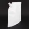 profile of standing white liquid pouch