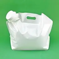 16.5" x 12.5" x 7" OD White 1.98 gal / 7.5 L SpoutPAK™ with Handle
