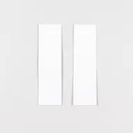 2 white stick pouches with tear notch