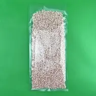 10 x 22 clear vacuum bag filled with grain