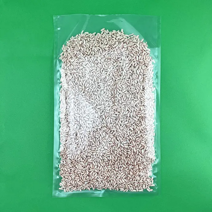 24" x 28" OD Transparent Vacuum Pouch filled with grain 24" x 28" OD Transparent Vacuum Pouch filled with grain